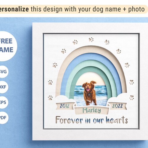 CUSTOMIZABLE 3D MEMORIAL Shadow Box Svg for Cricut for Etsy