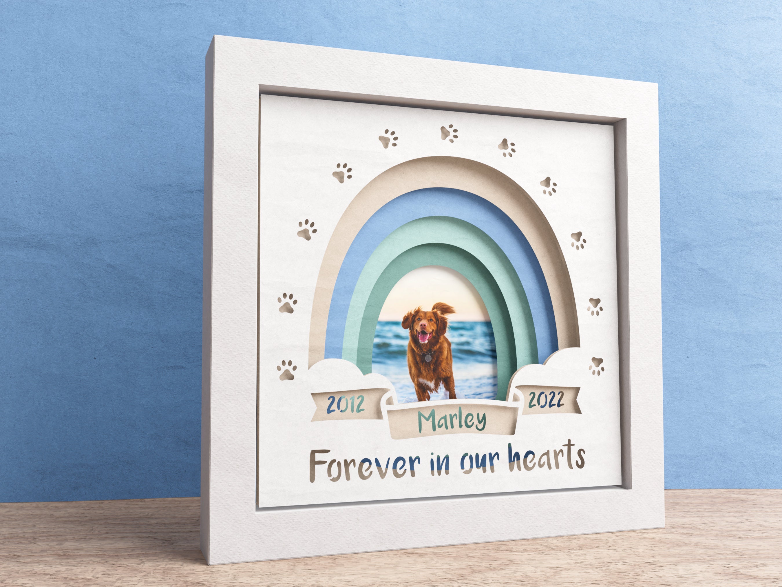 3D Custom Pet Memorial Shadow Box Personalized Dog Etsy Australia