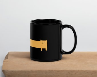 ロングジンジャーマンチキン猫マグカップ - おもしろコーヒーカップ