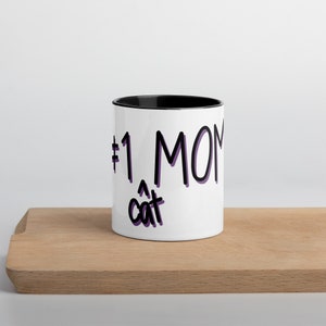 Cat Mug - No.1 Cat Mom | Coffee Mug | Tea Mug | Cup | Drinking Cup | Funny Mug | Novelty Mug | Cat Mug | AwkwardCatStudio