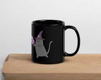 Halloween Cat Witch Mug – Funny Coffee Cup