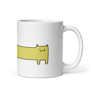 Mug - Long Yellow Munchkin Cat | Coffee Mug | Tea Mug | Cup | Drinking Cup | Funny Mug | Cat Mug