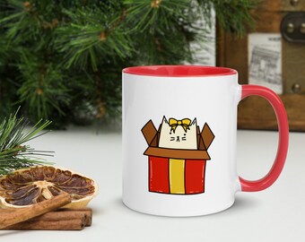 クリスマス猫ギフトマグカップ - 面白いホリデーコーヒーカップ