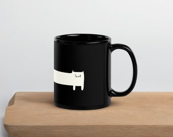 Cat Mug - Long White Munchkin Cat | Coffee Mug | Tea Mug | Cup | Drinking Cup | Funny Mug | Cat Mug | AwkwardCatStudio