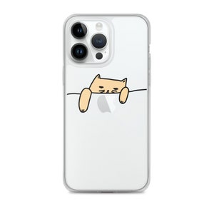 iPhone Case - Sleepy Cat | Cat Phone Case | Cute Cat Phone Case | Cute Cat iPhone Case | Clear iPhone Case