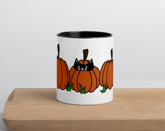 Cat Mug - Pumpkin Cat Halloween Mug | Coffee Mug | Tea Mug | Cup | Drinking Cup | Funny Mug | Cat Mug