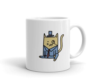 Mug - Business Cat | Coffee Mug | Tea Mug | Cup | Drinking Cup | Funny Mug | Cat Mug