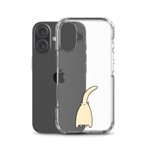 Funny Cat Clear iPhone Case | Quirky Kitty Butt Design