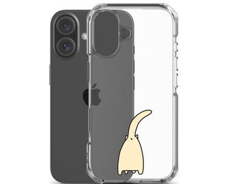 おもしろ猫のクリアiPhoneケース | 風変わりな猫のお尻デザイン