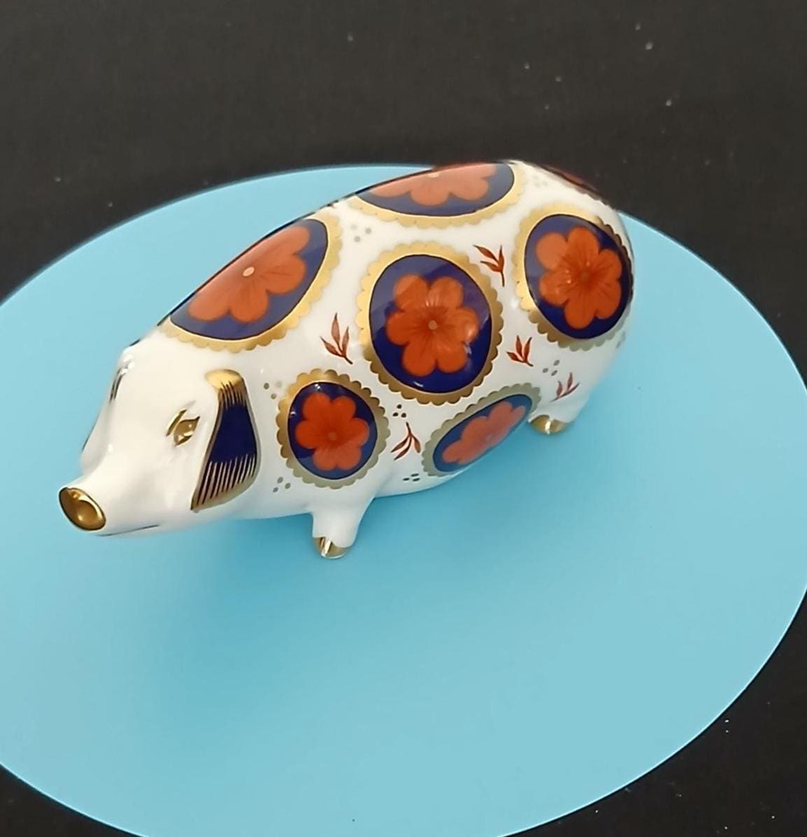 工芸品 Crown Derby Sitting Pig 工芸品 Crown Derby Sitting Pig 工芸