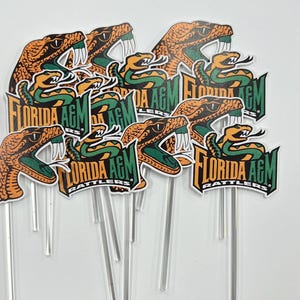 Famu Cupcake Topper | Florida A & M Universität Kuchendeckel | Abschluss Cupcake Topper | Abschlussfeier Dekoration