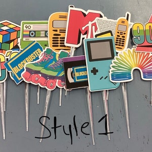 90s Cupcake Toppers, 90s Hip Hop Cupcake Toppers, 90s Hip Hop Party Supplies