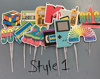 90s Cupcake Toppers, 90s Hip Hop Cupcake Toppers, 90s Hip Hop Party Supplies