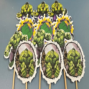 HULK CUPCAKE TOPPERS