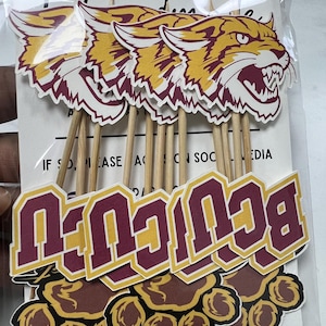 BCU Cupcake Toppers | Florida BCU University Cupcake Toppers | Graduation Cupcake Toppers | Graduation party decoration