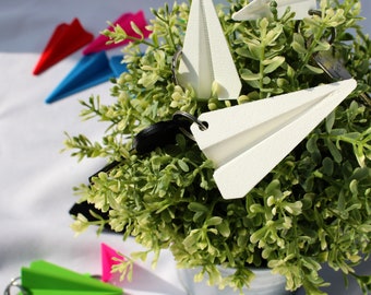 Papierflieger Schlüsselanhänger aus ecoPLA mit Schlüsselring - leicht, stylisch & nachhaltig, 3D-gedruckt, Geschenkidee