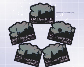 Suga Agust D Tour Sticker | Commemorative Concert Sticker | BTS Army Holographic Sticker