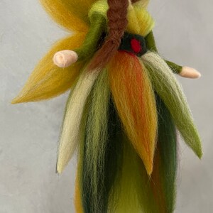 Felt fairy autumn leaf fairy elf angel felted from fairytale wool image 2