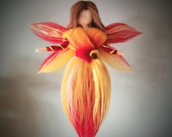 Felt fairy sun fairy elf angel felted