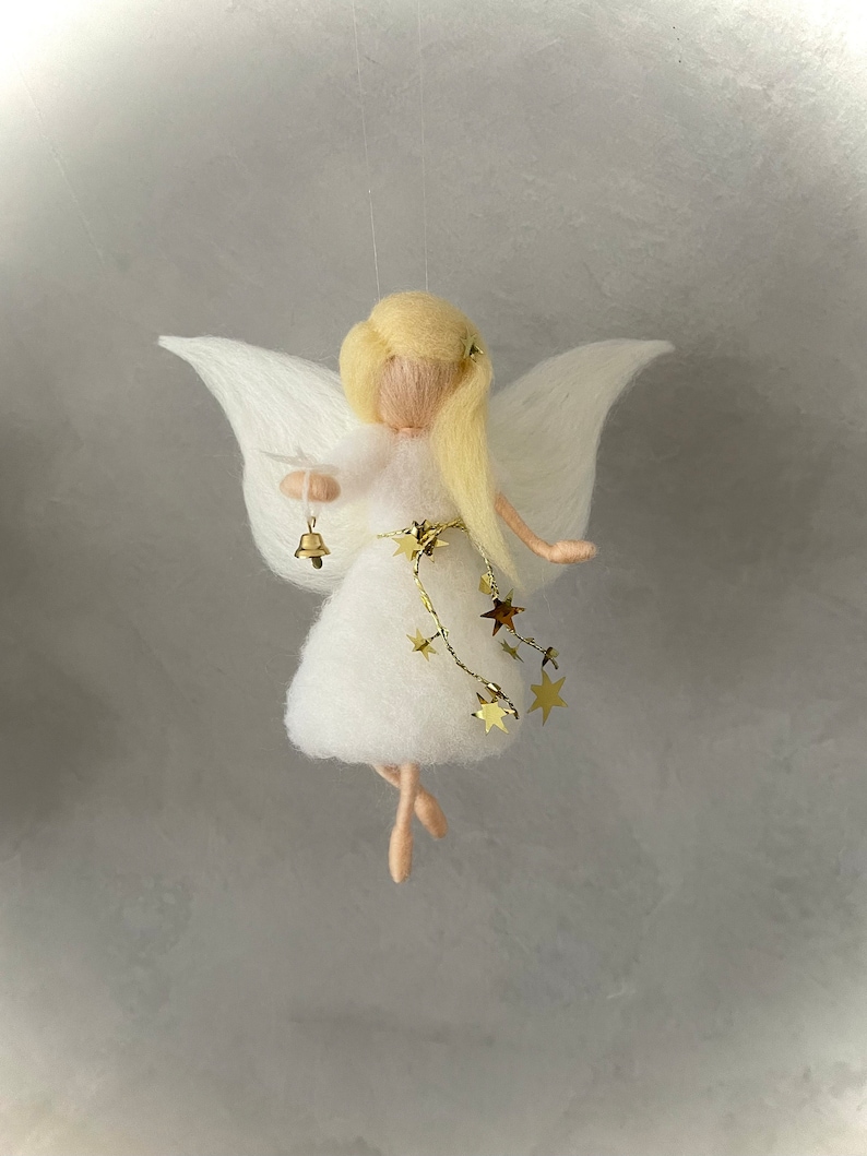 Guardian angel Christmas angel felt fairy elf needle felted image 1