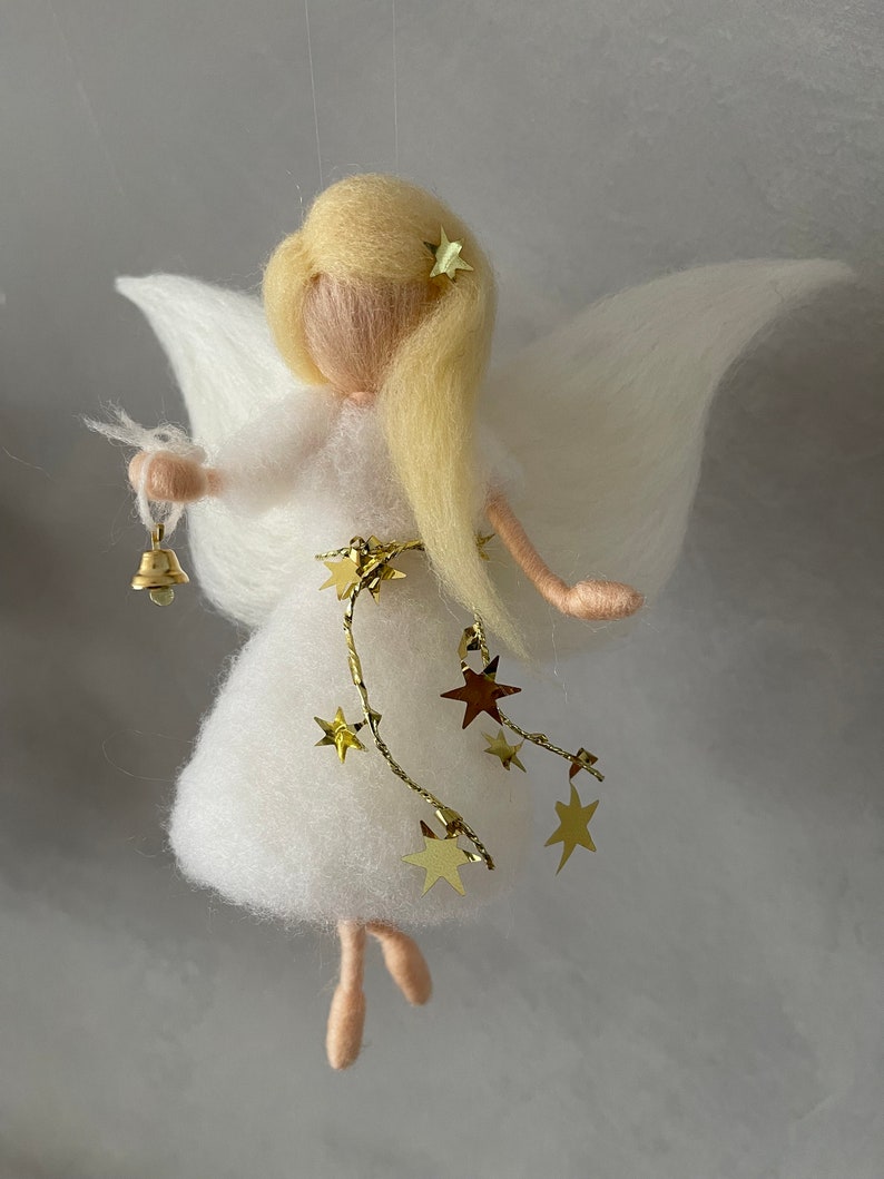 Guardian angel Christmas angel felt fairy elf needle felted image 2