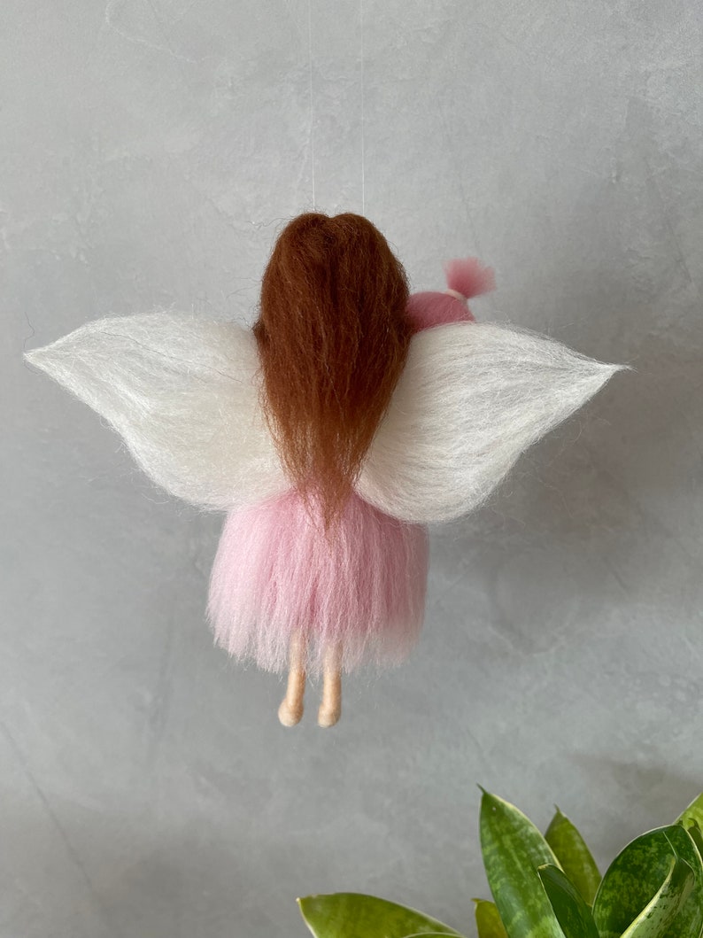 Fairy starting school, school cone fairy, first grader elf, guardian angel, felted image 4