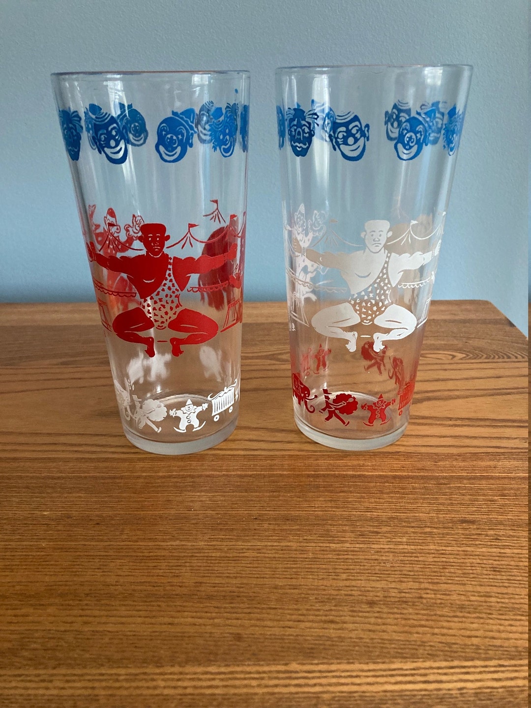 Circus Themed Tumblers set of 2 Etsy