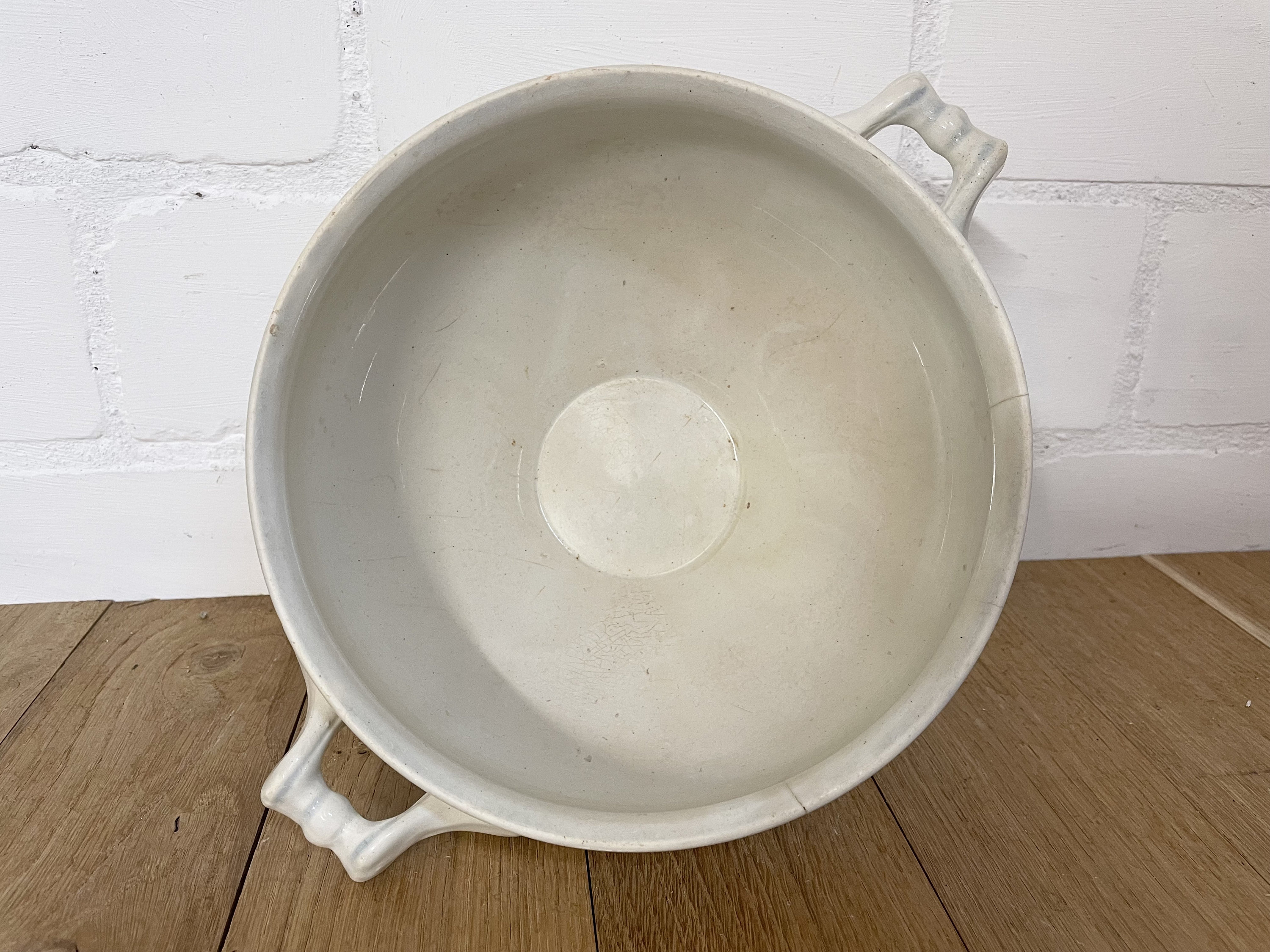 Large Antique Tureen Stained Antique Ironstone Footed Bowl Etsy UK