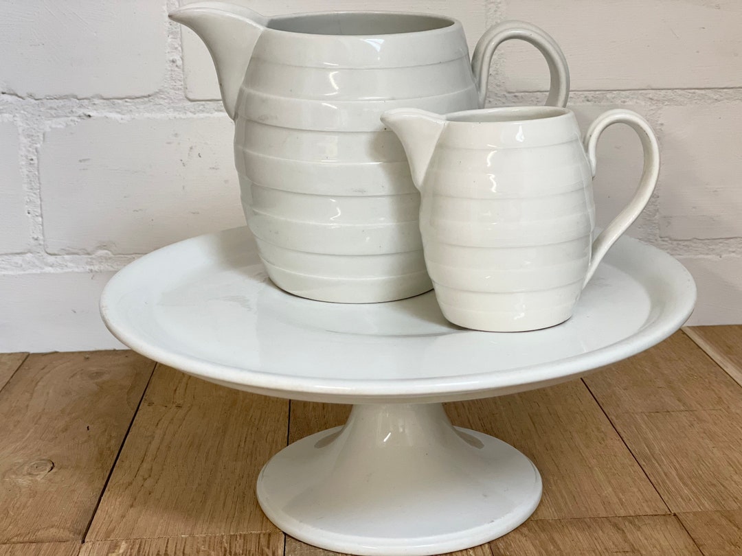 Antique 1800s White Ironstone Cake Stand White Ironstone Etsy