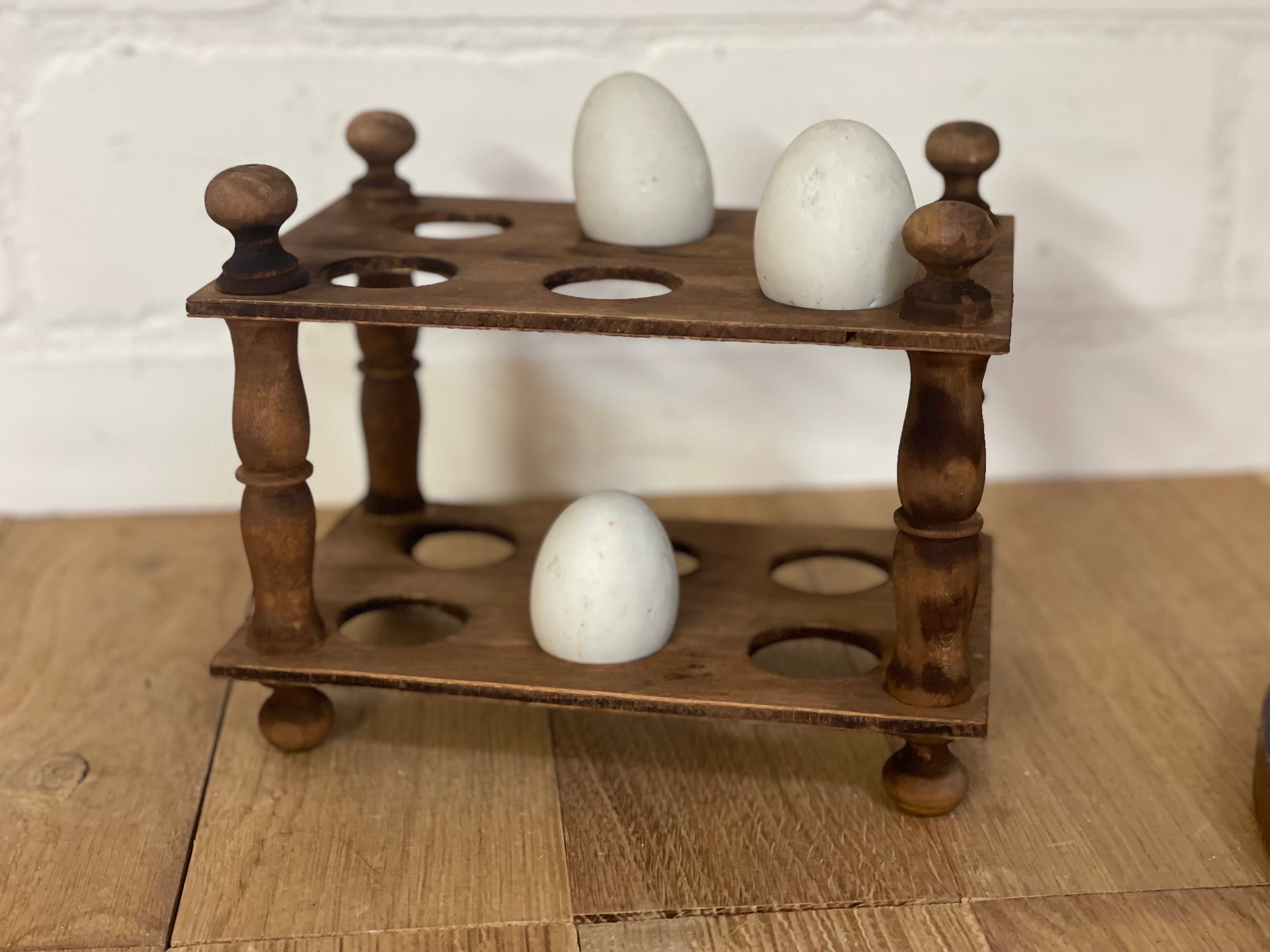 Egg Holder Wood 18 Wooden Egg Holder Antique Rack Countertop