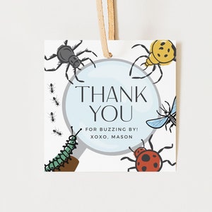 EDITABLE Insect Thank You Tag • Gift Tag • Favor Tag • Bug Thank You Tag • Bugs Modern Insect | Digital Template | Corjl - Instant Download