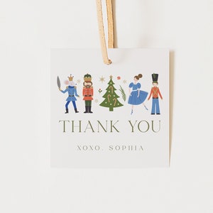 EDITABLE Nutcracker Party Thank You Tag, Favor Tag,  Nutcracker Birthday, Nutcracker Tag • Digital Template | Corjl Instant Access
