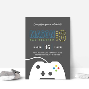 EDITABLE Video Game Birthday Party Invitation, Gaming Invite, Game Truck Invite,  Game On, Digital Template | Corjl - Instant Download