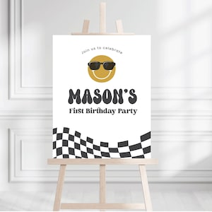 Cool Dude Birthday Welcome Poster | Welcome Sign, Two Cool, One Cool Dude, Happy Dude, Editable Template | Instant Download  • Corjl