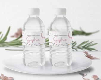 EDITABLE Jewelry Making Party Water Bottle Label • Bottle Label | Food Label • Jewelry Party • Template | Corjl - Instant Download