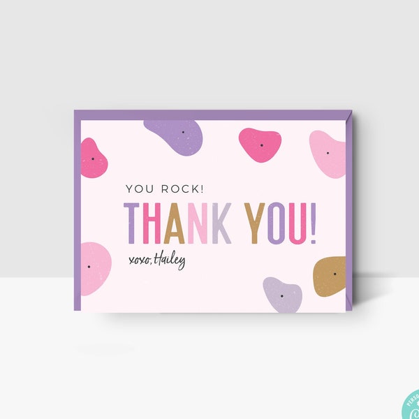 EDITABLE Girl Rock Climbing Thank You Card Folded and Flat • Note Card, Stationery, Bouldering, Climbing Gym | Corjl - Instant Download