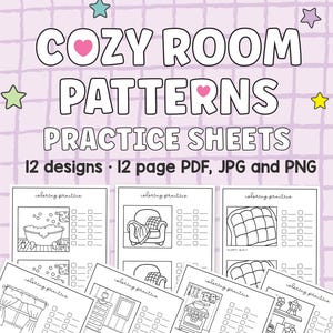 Coloring Practice Worksheets (pdf, jpg, png) • 12 Pages Marker Coloring Practice • Shading and Textures • Etsy Instant Download