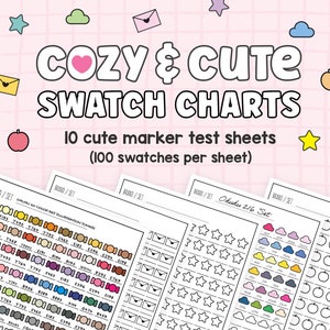 Druckbare Swatch-Chart • Alkohol-Marker-Farbkarte • Farbpaletten-Musterblatt • Etsy Sofort-Download | PDF und JPEG