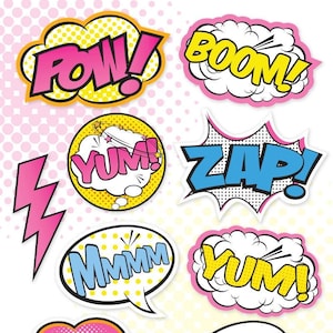 Superhero Girl Party Signs - Large, Medium & Small / Party Decor / Food and Dessert Table / Photo Props