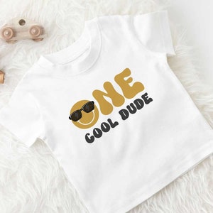 One Cool Dude Graphic for T-Shirt Editable Template | One Cool Dude, Two Cool, Happy Dude, Happy Face Instant Download • Corjl