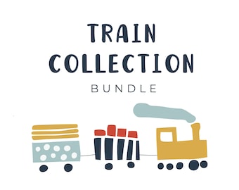 EDITABLE Train Birthday Collection BUNDLE Any Age| 14 EDITABLE | Chugga Chugga Choo Choo | Digital Template | Corjl - Instant Download