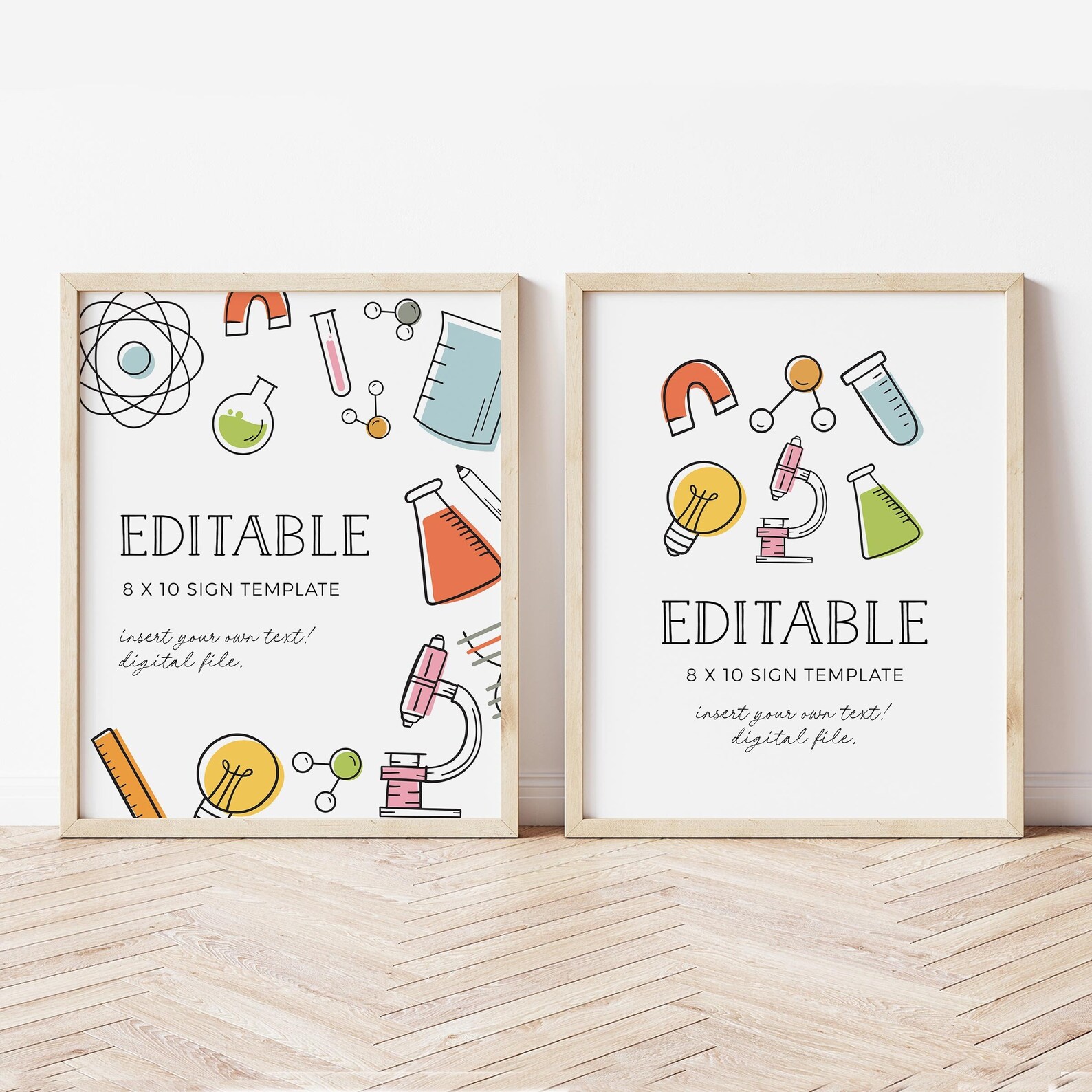 EDITABLE Science Party Signs • Science Themed Party Signs • 8 X 10 ...