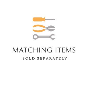 May include: A set of three tools: a screwdriver, pliers, and a wrench. The tools are all silver with orange handles. The text "Matching Items Sold Separately" is below the tools.