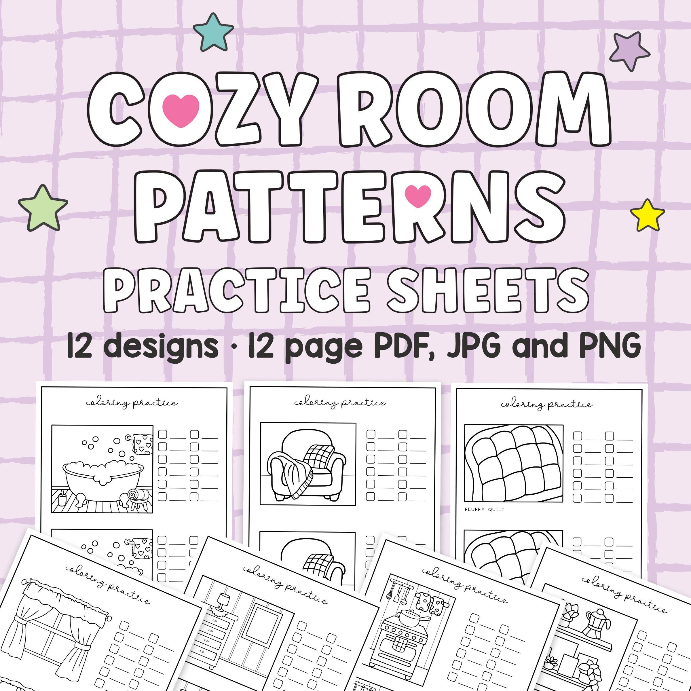 Coloring Tutorial Practice Sheets Coloring Practice Worksheets (pdf, Jpg, Png) • 12 Pages Marker Coloring ...
