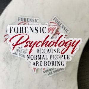 Forensic psychology sticker | criminal profiler | forensic psychology grad student | criminal forensic psychologist degree | psych major