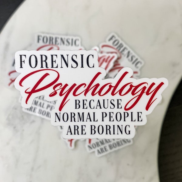 Forensic psychology sticker | criminal profiler | forensic psychology grad student | criminal forensic psychologist degree | psych major