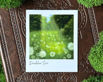 Dandelion Sun Instant Film sticker | flower sticker | journal sticker | whimsical sticker | cottagecore sticker | nature planner sticker