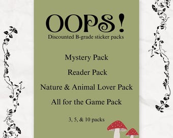 Autocollants de qualité B | oups autocollants | autocollants pour livres | autocollants chat | d'autocollants mystères | boîte mystère | tout pour le jeu | le court du terrier