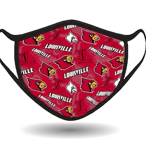 Louisville Cardinals Pattern Adult Cloth Face Mask