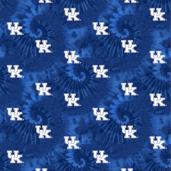 University of Kentucky Cotton Fabric by Sykel-Kentucky Wildcats Tie Dye and Matching Solid Cotton Fabrics